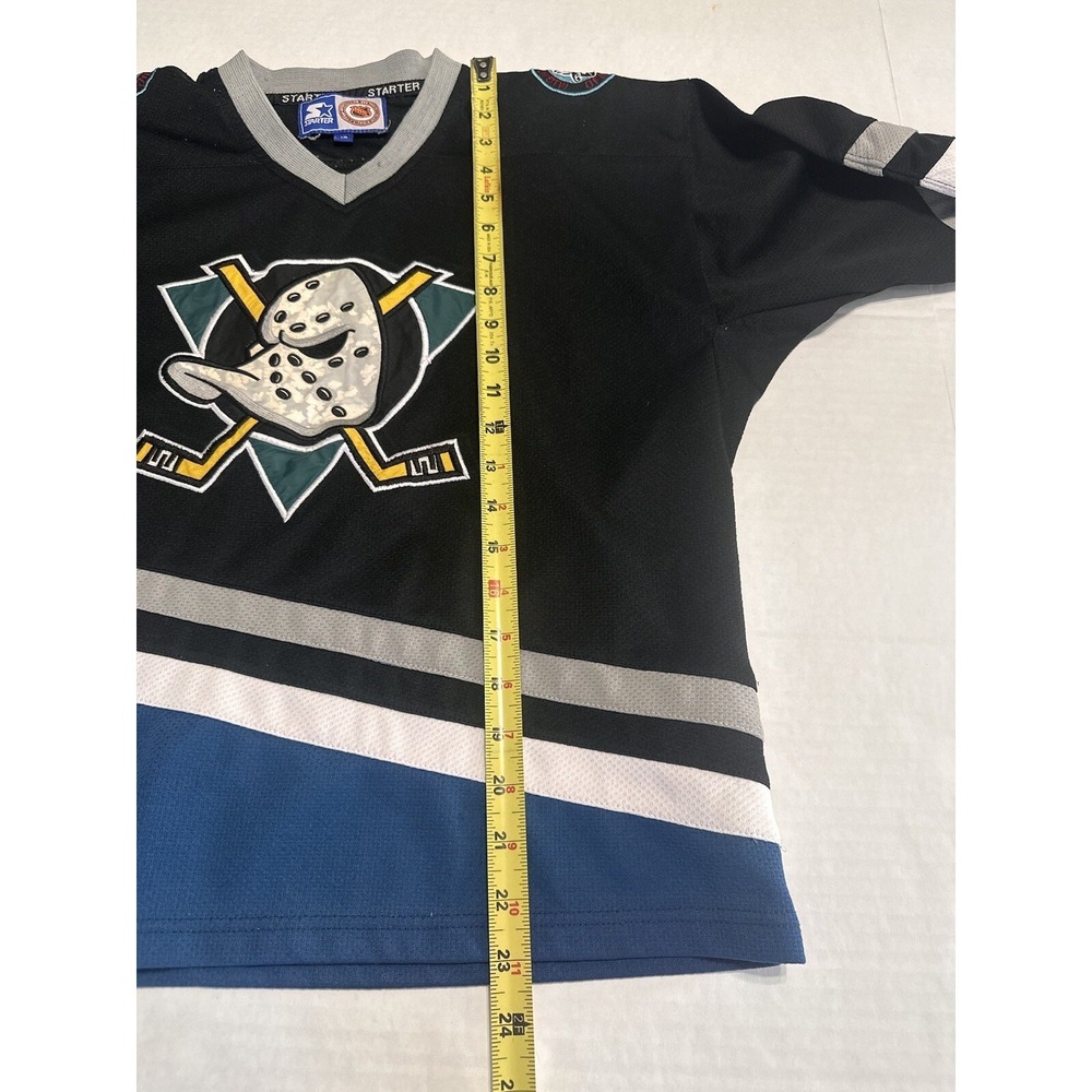 Starter Mighty Ducks of Anaheim NHL Jersey Vintage 90s Size Youth 10 Kids Hockey - Picture 13 of 16